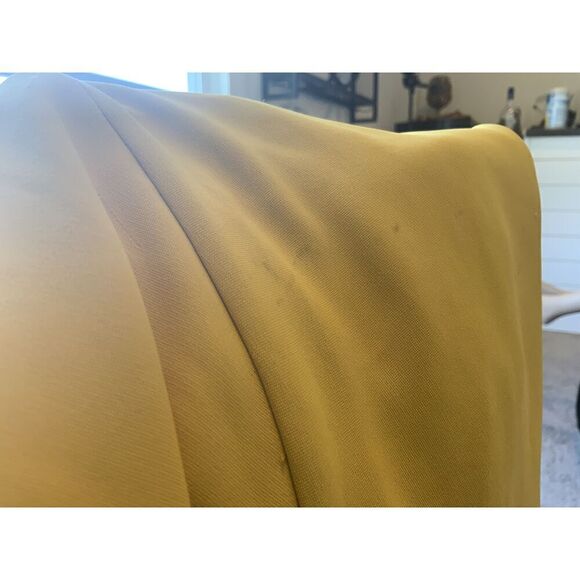 Express Yellow High-Waist Front-Seam Solid Flared Trousers Size Small - Picture 14 of 15